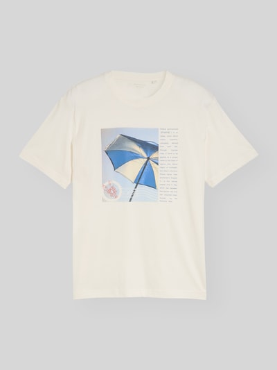 Tom Tailor męski t-shirt o kroju regular fit z czystej bawełny Złamany biały 2