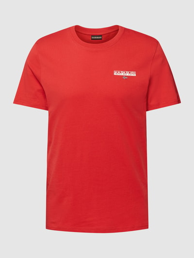 Napapijri T-Shirt mit Logo-Print Modell 'ICE' Rot 2