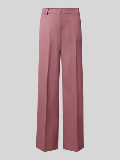 Produktfoto, Wide Fit Hose mit Viskose-Anteil von Christian Berg Woman Selection, elastyczna mieszanka materiałów z dodatkiem wiskozy, kanty, zapięcie na haftkę i zamek błyskawiczny, szerokość w rozmiarze 36: 46 cm, długość wewnętrzna nogawki w rozmiarze 36: 85 cm, matowa tekstura, kolor różowy