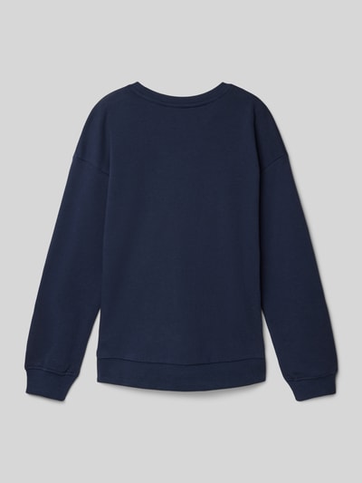 Mango Sweatshirt mit Label-Print Modell 'dublini' Marine 3