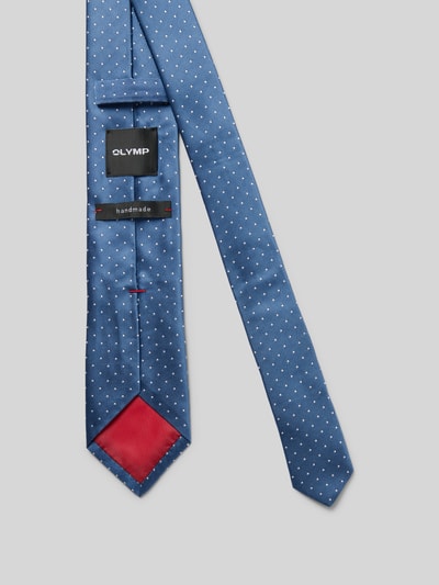 OLYMP Krawat jedwabny ze wzorem na całej powierzchni Jeansowy niebieski 2