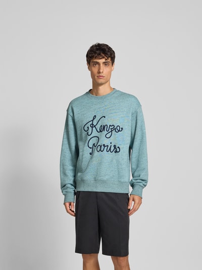 Kenzo Sweatshirt mit Logo-Stitching Tuerkis 4