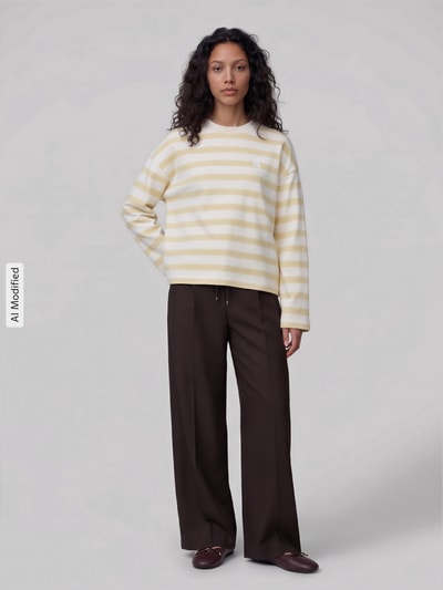 ARMEDANGELS Oversized Sweatshirt aus reiner Baumwolle Modell 'FRANKAA' Hellgelb 1