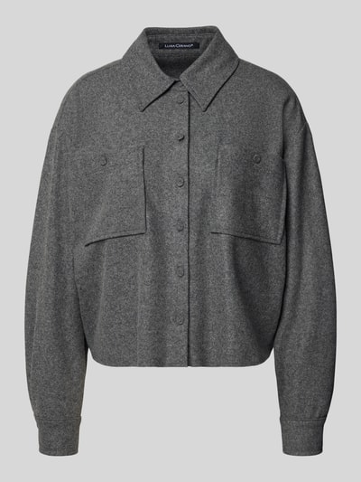 Luisa Cerano Blazer mit Knopfleiste Mittelgrau Melange 2