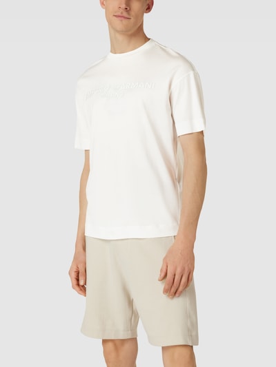 Emporio Armani T-Shirt mit Label-Print Weiss 4