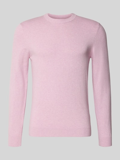 MCNEAL Strickpullover aus Baumwoll-Kaschmir-Mix mit Rundhalsausschnitt Hellrosa 2
