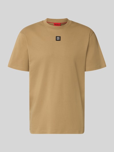 HUGO Regular Fit T-Shirt aus reiner Baumwolle Modell 'Dalile' Beige 1