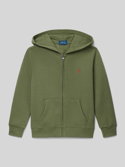 Polo Ralph Lauren Kids Sweatjacke mit Kapuze Hellgruen 1