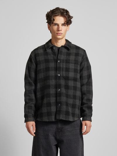 Jack & Jones Regular fit overhemdjack met borstzak Antraciet - 4