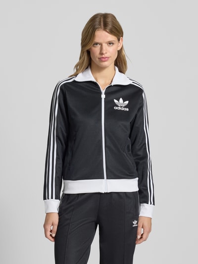 adidas Originals Kurtka treningowa ze stójką i logo Czarny 4