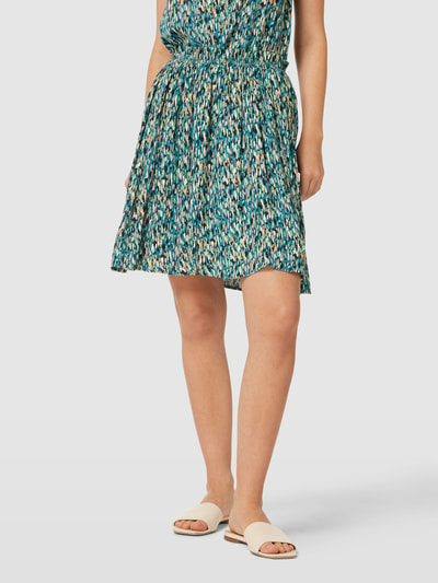 Esprit Knielange rok met all-over motief Petrol - 4