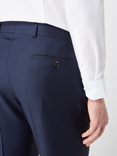 Carl Gross Pantalon van scheerwol, model 'Stevenson' Marineblauw - 3