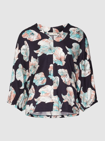 Tom Tailor Blouse met bloemmotief Marineblauw - 2