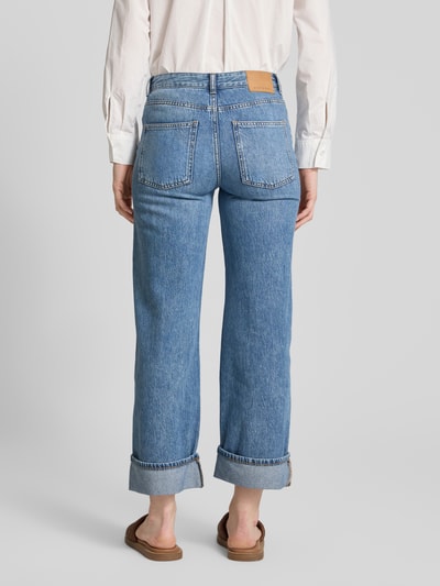 Stefanel Wide Leg Jeans im 5-Pocket-Design Modell 'TURN UP' Hellblau 5