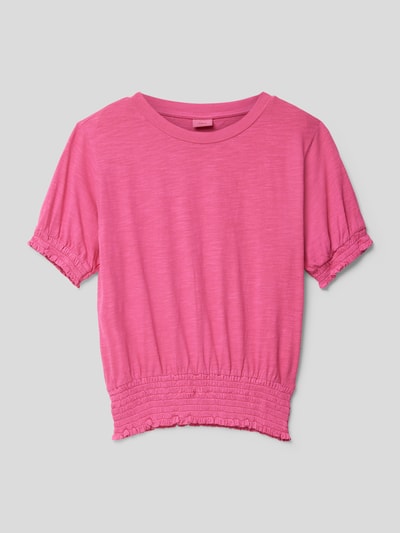 s.Oliver RED LABEL T-shirt met elastische boorden Roze - 1