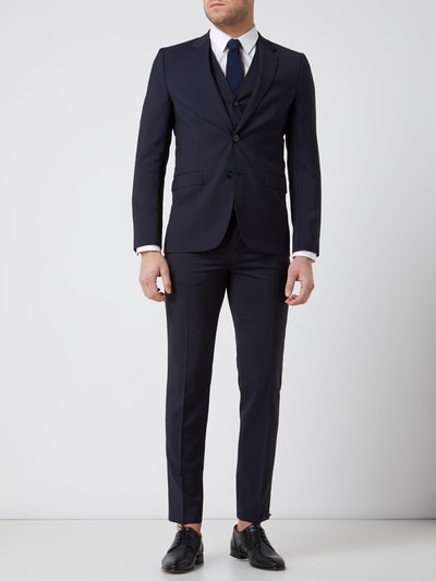 HUGO Slim fit colbert van scheerwol met 2 knopen, model 'Aldon' Marineblauw - 1