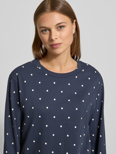 Jake*s Casual Pyjama-Oberteil mit Rundhalsausschnitt Dunkelblau 3