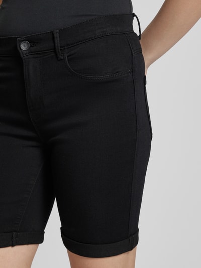 Only Korte slim fit jeans in 5-pocketmodel, model 'RAIN LIFE' Zwart - 3