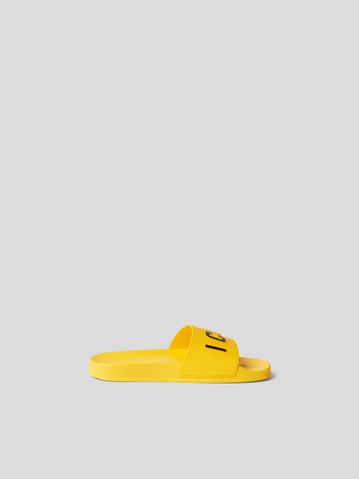 Dsquared2 Slides mit Label-Print Gelb 4