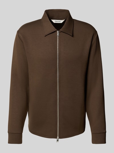 SELECTED HOMME Regular Fit Sweatjacke aus Viskose-Mix Modell 'EMANUEL' Dunkelbraun 2