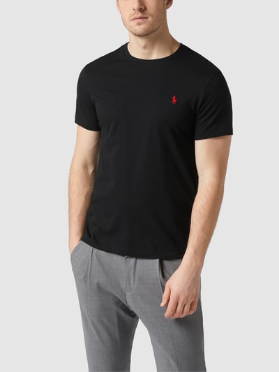 Polo Ralph Lauren Custom slim fit T-shirt met geborduurd logo Zwart - 4