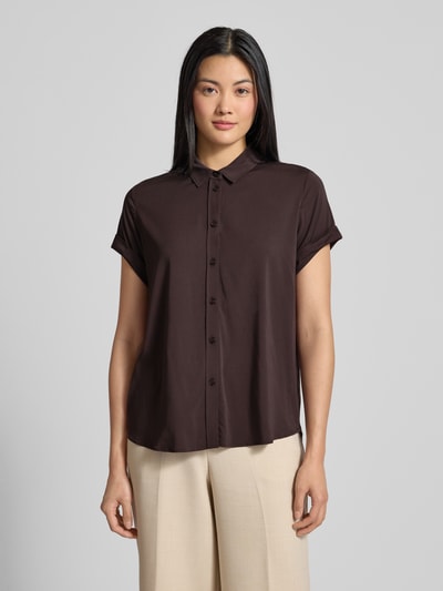 Samsøe Samsøe Relaxed Fit Bluse aus Viskose-Elasthan-Mix Modell 'MAJAN' Schoko Melange 4