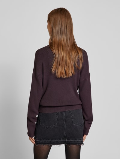 QS Strickpullover mit Turtleneck Aubergine 5