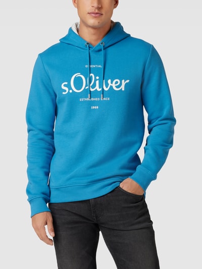 s.Oliver RED LABEL Hoodie mit Label-Print Aqua 4