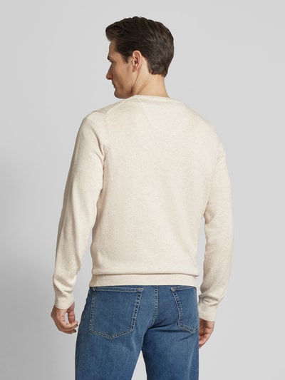 Fynch-Hatton Strickpullover mit Rundhalsausschnitt Offwhite 5