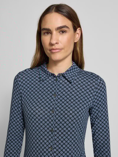Marc O'Polo Regular fit overhemdblouse van viscosemix Marineblauw - 3