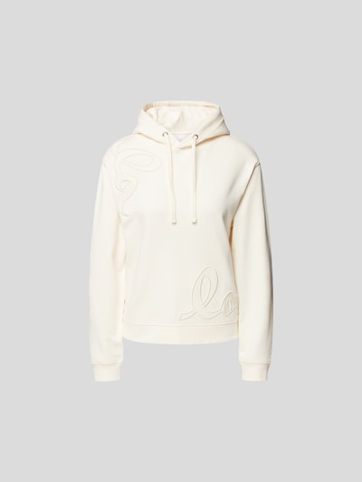 Lala Berlin Hoodie mit Label-Stitching Beige 2