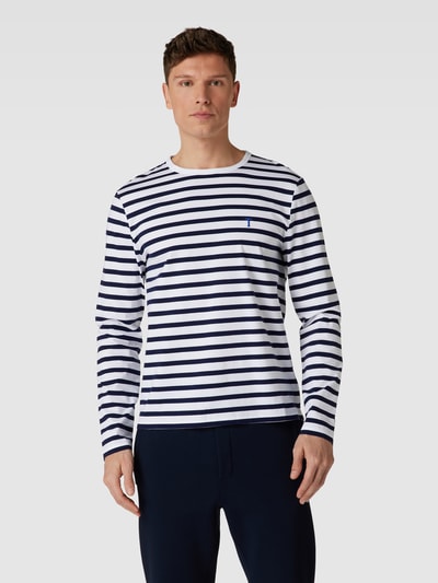 Tiger of Sweden Bluzka z długim rękawem ze wzorem w paski model ‘LINDEN’ Granatowy 4