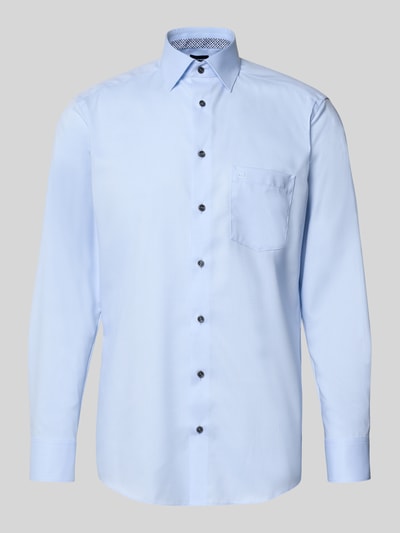 OLYMP Modern Fit Businesshemd aus reiner Baumwolle Bleu 1