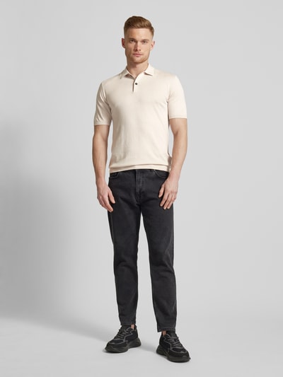 CK Calvin Klein Regular Fit Poloshirt im unifarbenen Design Sand 1