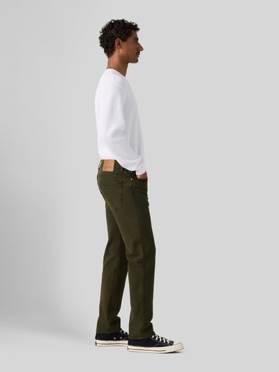 Levi's® Tapered Fit Jeans aus Baumwoll-Mix Modell '502™' Oliv 3