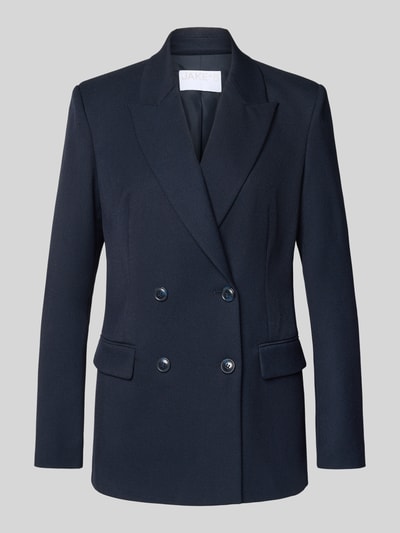 Jake*s Collection Regular Fit Blazer mit Viskose-Anteil und doppelter Knopfleiste Dunkelblau 2
