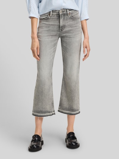 BOSS Orange Cropped Schlaghose aus Baumwoll-Mix Modell 'SOFT KICK FLARE' Mittelgrau 4