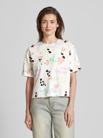 JAKE*S STUDIO WOMAN T-Shirt mit Allover-Print Offwhite 4