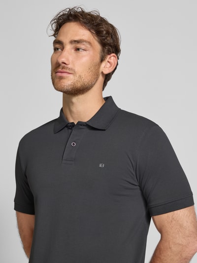 Christian Berg Men Regular Fit Poloshirt mit Logo-Stitching Anthrazit 3