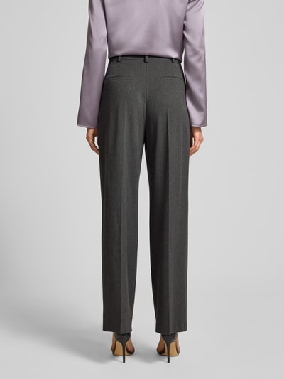 Jake*s Collection Spodnie materiałowe w kant z kieszeniami z tyłu Ciemnoszary melanż 5