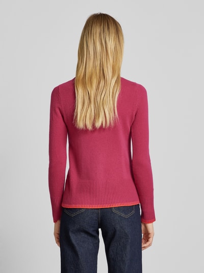 Christian Berg Woman Wollen pullover met opstaande kraag Felroze - 5