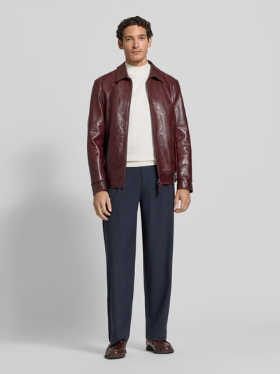 Matinique High Waist Chino mit Bundfalte Marine 1