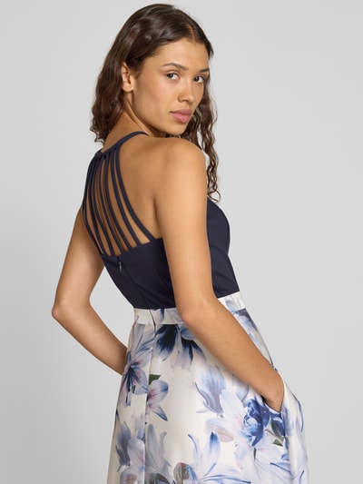 Jake*s Cocktail Abendkleid im Stufen-Look Marine Melange 3