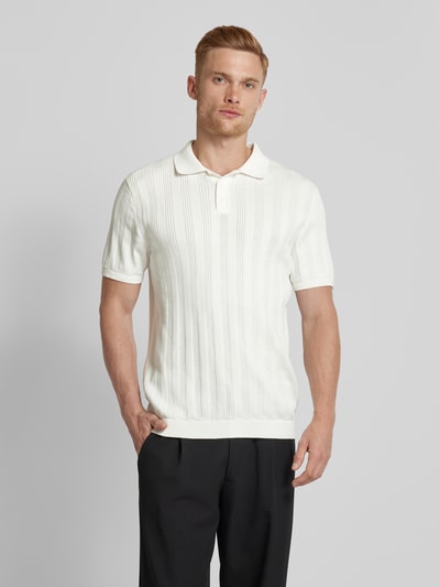 MCNEAL Poloshirt mit gerippten Abschlüssen Offwhite 4