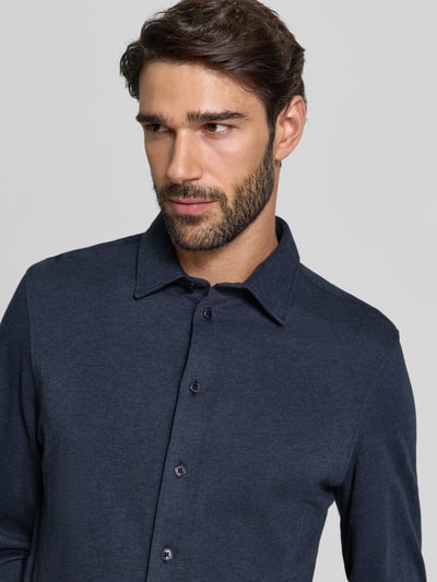 Casual Friday Koszula casualowa o kroju regular fit z kołnierzykiem typu kent model ‘ARKAN’ Granatowy melanż 3