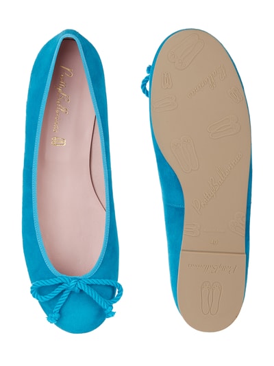 Pretty Ballerinas Ballerina van suède  Turquoise - 5