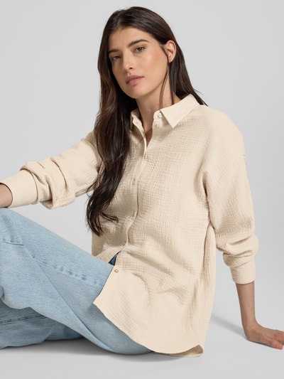 Vero Moda Loose fit overhemdblouse van puur katoen, model 'NATALI NIA'
 Zand - 3
