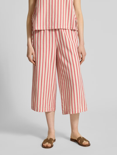 VILA Stoffhose aus Viskose-Mix im Allover-Look Modell 'PRISILLA' Rot 4