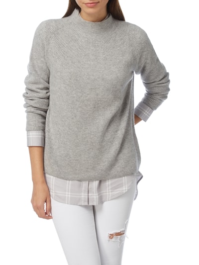 Jake*s Casual Pullover aus Kaschmir mit Raglanärmeln Silber Melange 4