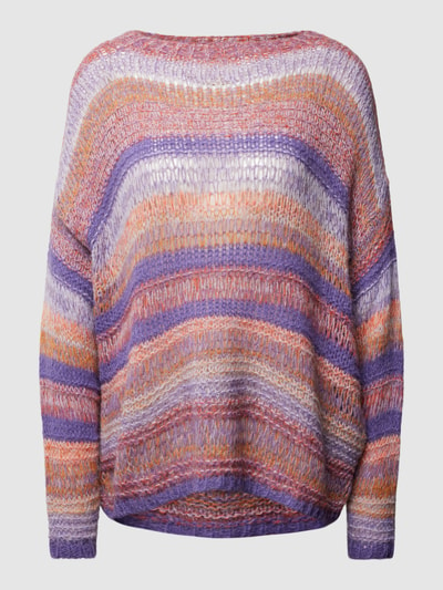 Rich & Royal Oversized gebreide pullover met all-over motief Lila - 1